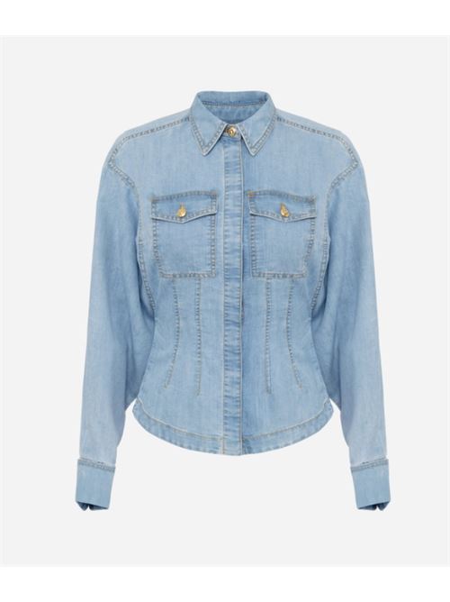 SHIRT WITH POCKET ELISABETTA FRANCHI | CJ33D51E2192 light blue